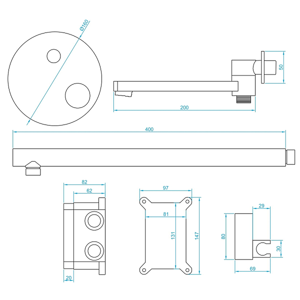 Душевой комплект RGW Shower Panels SP-55G , изображение 7
