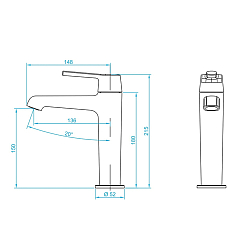 Фото Смеситель RGW Shower Panels SP-301B  для раковины