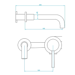 Фото Смеситель RGW Shower Panels SP-47B с внутренней частью, для раковины
