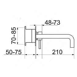Фото Смеситель RGW Shower Panels SP-45-10B с внутренней частью, для раковины