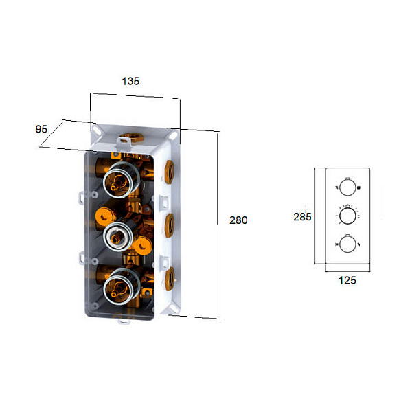 Термостат RGW Shower Panels SP-41 21140541-11 для ванны с душем , изображение 3