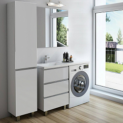Фото Тумба с раковиной Эстет Dallas Luxe 105 L белая 3 ящика
