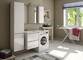 Фото Тумба с раковиной Эстет Dallas Luxe 105 L белая подвесная 2 ящика