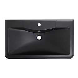 Фото Мебельная раковина BelBagno BB800/455-LV-ART-ALR-NERO 80 см