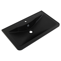 Фото Мебельная раковина BelBagno BB800/455-LV-ART-ALR-NERO 80 см