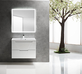 Фото Тумба под раковину BelBagno Vittoria 80 подвесная, bianco lucido