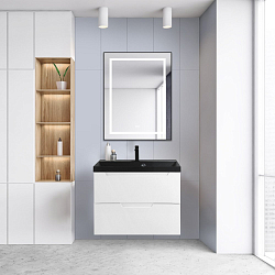Фото Тумба под раковину BelBagno Vittoria 80 подвесная, bianco opaco
