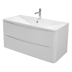 Фото Тумба под раковину BelBagno Acqua 100 подвесная, bianco lucido