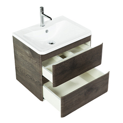 Фото Тумба под раковину BelBagno Albano 70 подвесная, rovere nature grigio