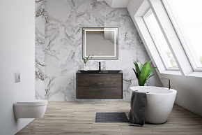 Фото Тумба под раковину BelBagno Acqua 80 подвесная, rovere nature grigio
