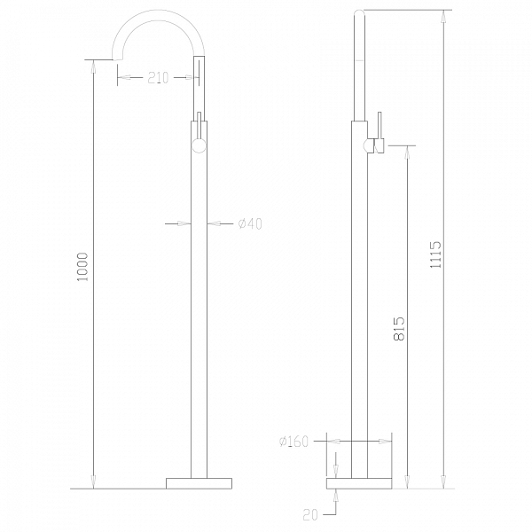 Смеситель Abber Wasser Kreis AF8141B для раковины , изображение 3