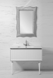 Фото Тумба под раковину Armadi Art Vallessi Avantgarde Canale 100 белая, хром