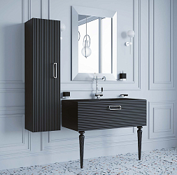 Фото Тумба под раковину Armadi Art Vallessi Avantgarde Linea 100 черная, хром