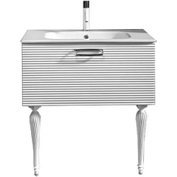 Фото Тумба под раковину Armadi Art Vallessi Avantgarde Linea 80 белая, хром