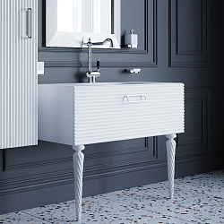 Фото Тумба под раковину Armadi Art Vallessi Avantgarde Linea 80 белая, хром