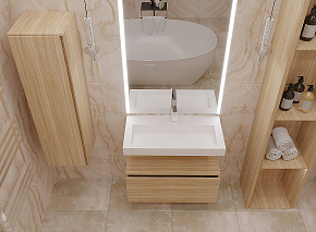 Фото Тумба под раковину Armadi Art Flat 80 дуб светлый