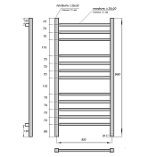 Полотенцесушитель электрический Point Вега П12 50x100 , изображение 3