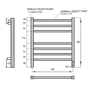 Полотенцесушитель электрический Point Вега П7 50x60 , изображение 3