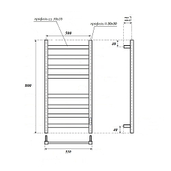 Фото Полотенцесушитель электрический Point Меркурий П8 50x80 черный
