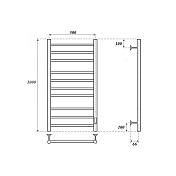 Полотенцесушитель электрический Point Аврора П10 50x100 , изображение 3