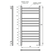 Полотенцесушитель электрический Point Вега П12 50x100 черный , изображение 3