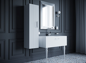 Фото Тумба под раковину Armadi Art Vallessi Avantgarde Linea 80 белая, хром