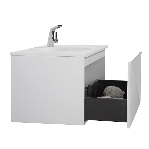Тумба с раковиной Black&White Universe U918.900-2 90 белый , изображение 4
