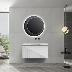 Фото Тумба с раковиной Black&White Universe U918.900-2 90 белый