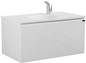Фото Тумба с раковиной Black&White Universe U918.900-2 90 белый