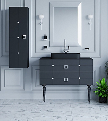 Фото Тумба под раковину Armadi Art Vallessi Avantgarde Piazza 80 черная, хром
