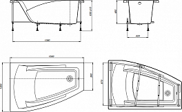 Изображение Акриловая ванна Roca Hall Angular 150x100 L Акриловая ванна Roca Hall Angular 150x100 L , изображение 10