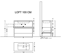 Каркас под раковину Armadi Art Loft 100 , изображение 16