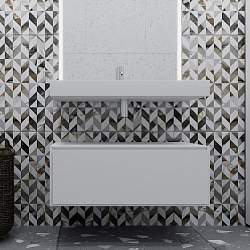 Фото Тумба под раковину Armadi Art Flat 100 белая