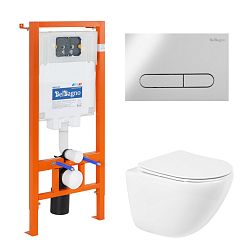 Фото Комплект BelBagno Amanda BB051CHR/BB051SC/BB002-80/BB005-PR-CHROME кнопка смыва хром глянец