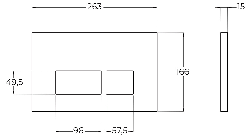 Кнопка смыва BelBagno BB042BL белый глянец , изображение 2