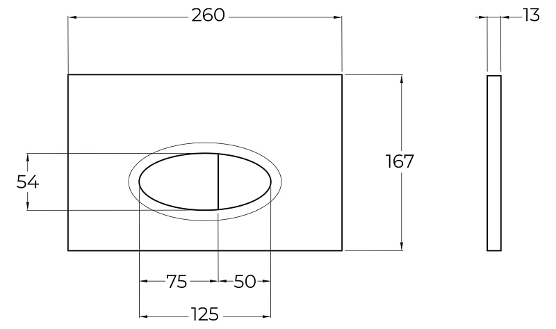 Кнопка смыва BelBagno BB050CR.MAT хром матовый , изображение 2