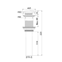 Фото Донный клапан Comforty DK-01MW для раковины
