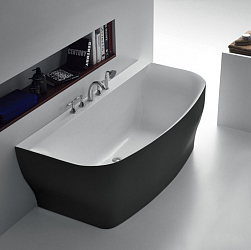Фото Акриловая ванна BelBagno BB74-NERO-W0 165х78