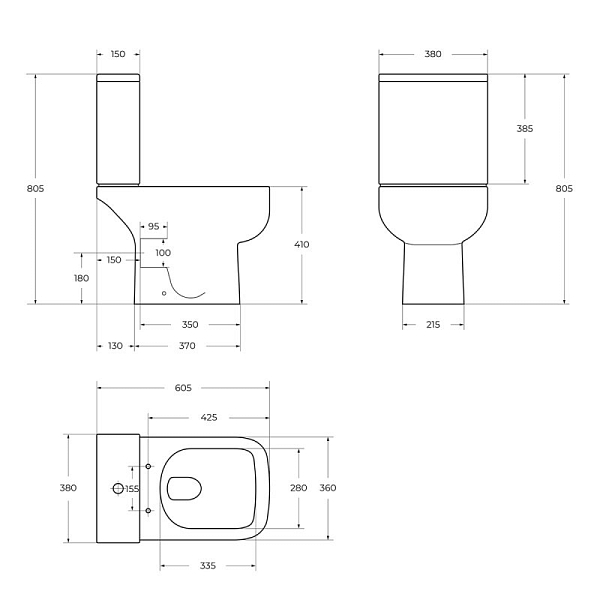 Унитаз-компакт BelBagno Aurora безободковый , изображение 11