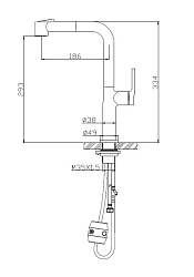 Фото Смеситель BelBagno BB-LAM60-IN для кухонной мойки