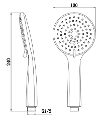 Фото Душевая лейка BelBagno Nova BB-D1C5