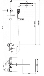 Фото Душевая стойка BelBagno Luce LUC-VSCM-CRM