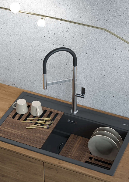 Смеситель Omoikiri Osaka C-BL для кухонной мойки , изображение 2