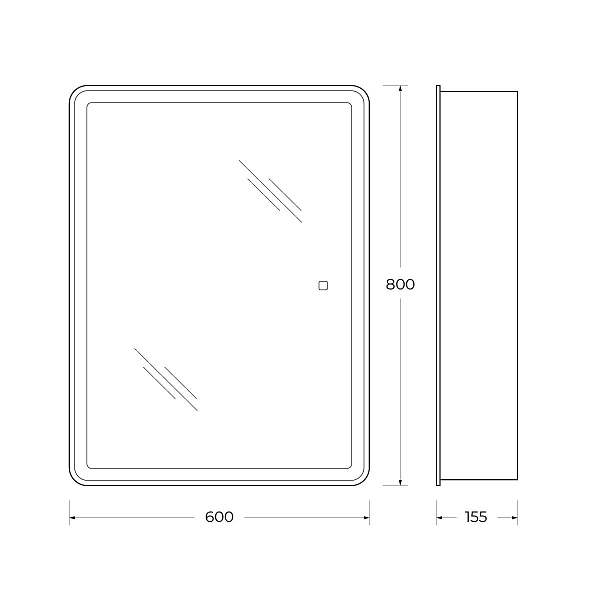 Зеркало-шкаф BelBagno Marino SPC-MAR-600/800-1A-LED-TCH , изображение 12