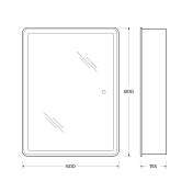 Зеркало-шкаф BelBagno Marino SPC-MAR-600/800-1A-LED-TCH , изображение 12
