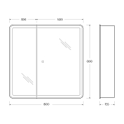 Изображение Зеркало-шкаф BelBagno Marino SPC-MAR-800/800-2A-LED-TCH Зеркало-шкаф BelBagno Marino SPC-MAR-800/800-2A-LED-TCH , изображение 16