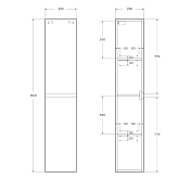 Шкаф-пенал BelBagno Kraft 1600-2A-SC-CG-R , изображение 9