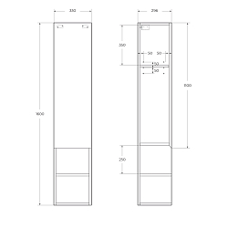 Фото Шкаф-пенал BelBagno Kraft 1600-1A-SC-RNN-R