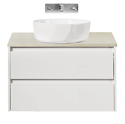 Фото Столешница BelBagno без отверстия под смеситель KEP-80-MCO-W0 Marmo Crema Opaco