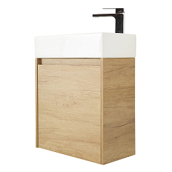 Фото Тумба под раковину BelBagno Kraft Mini 50 L подвесная, rovere nebrasca nature